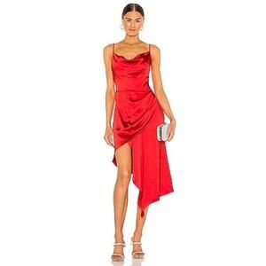 New ELLIATT x REVOLVE Jacinda Spaghetti Strap Dress in Poppy Red sz S